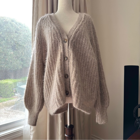 Sezane Basile Cardigan Medium Light Beige - Picture 2 of 11